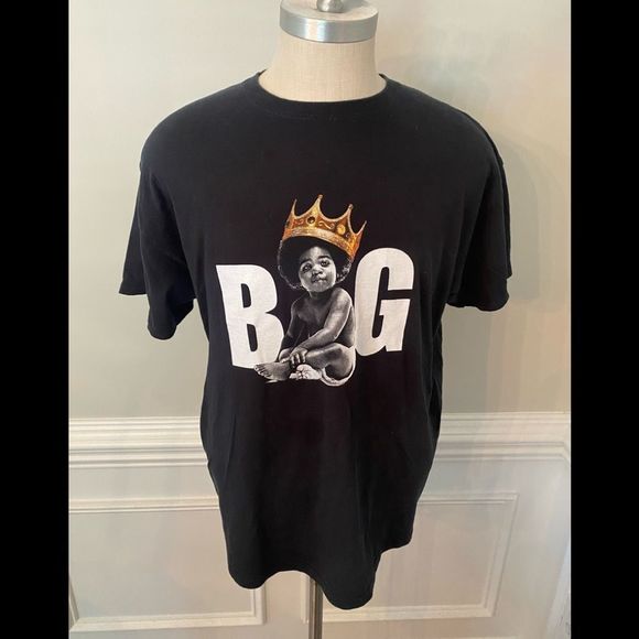 Notorious B.I.G. Other - Crowned Baby Biggie Notorious BIG Black T-Shirt(85)